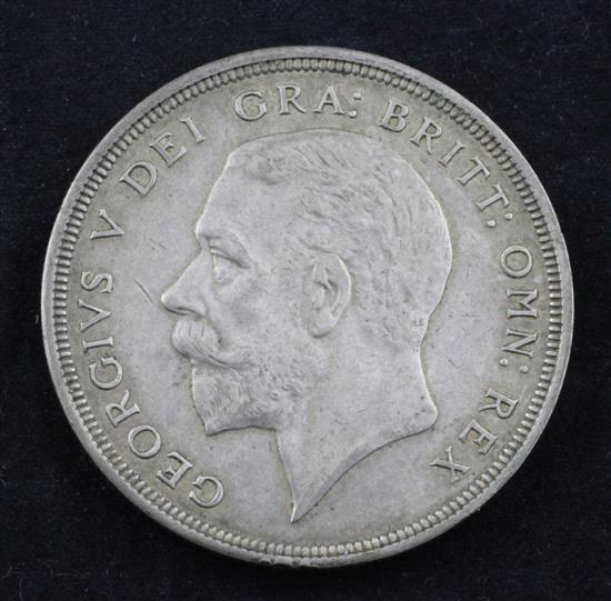 A George V 1933 silver crown,